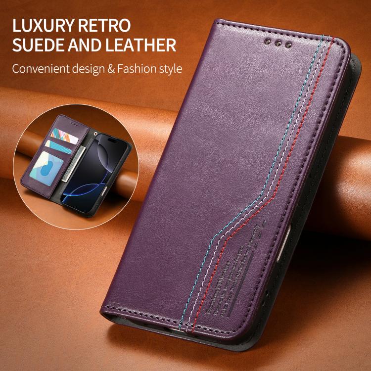 For iPhone 16 Plus Elastic Wristband Magnetic Suction Leather Phone Case