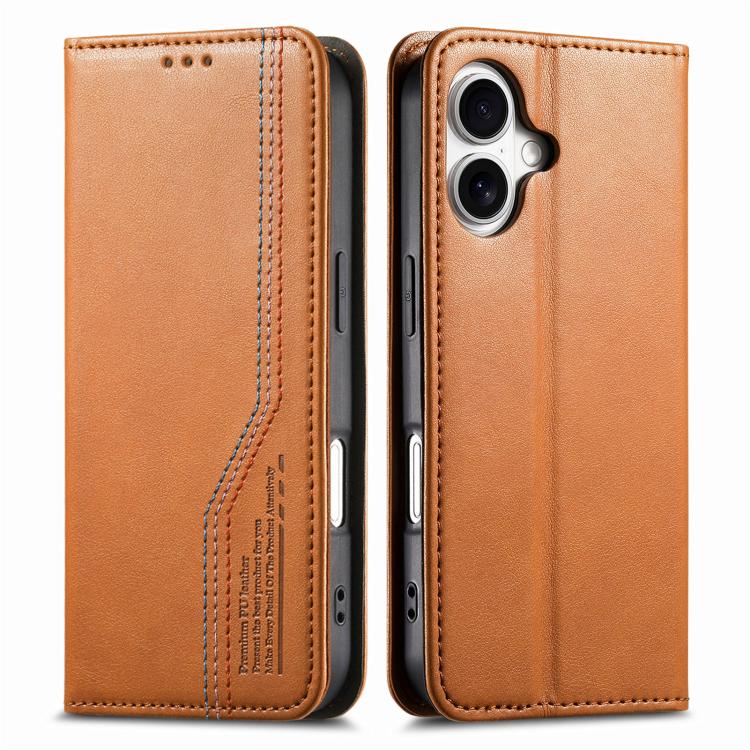 For iPhone 17 Elastic Wristband Magnetic Suction Leather Phone Case