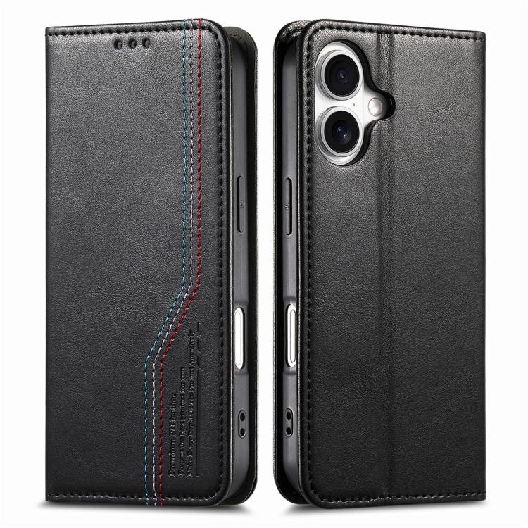 For iPhone 17 Elastic Wristband Magnetic Suction Leather Phone Case