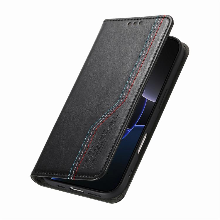 For iPhone 17 Elastic Wristband Magnetic Suction Leather Phone Case