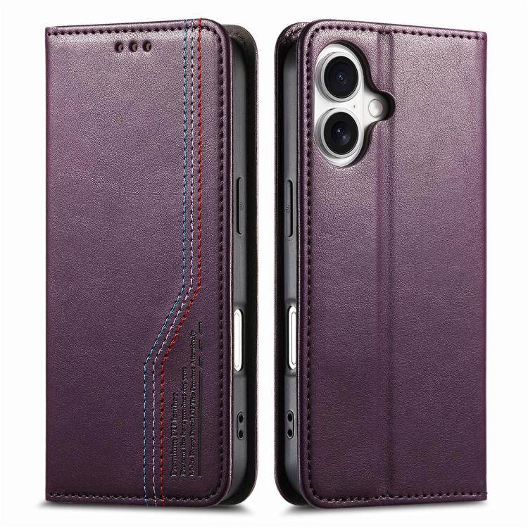 For iPhone 17 Elastic Wristband Magnetic Suction Leather Phone Case