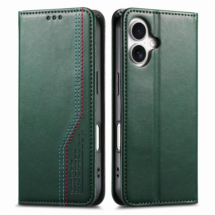 For iPhone 17 Elastic Wristband Magnetic Suction Leather Phone Case