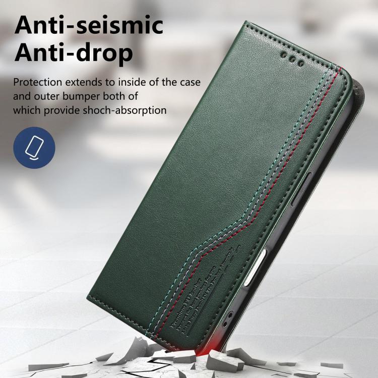 For iPhone 17 Elastic Wristband Magnetic Suction Leather Phone Case