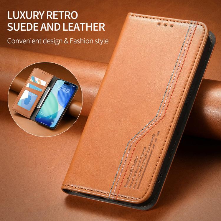 For iPhone Air Elastic Wristband Magnetic Suction Leather Phone Case