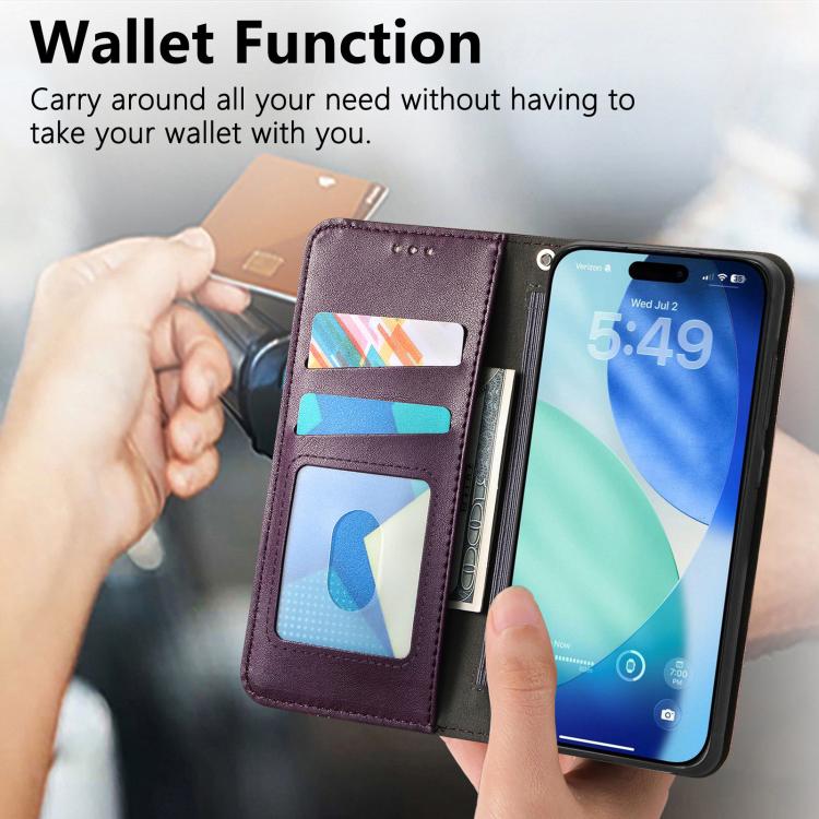 For iPhone Air Elastic Wristband Magnetic Suction Leather Phone Case