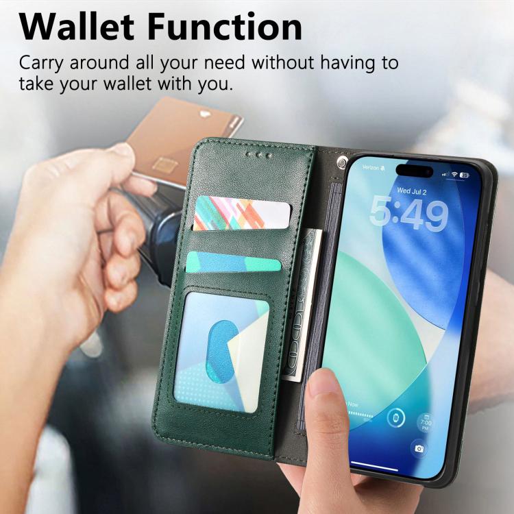 For iPhone Air Elastic Wristband Magnetic Suction Leather Phone Case