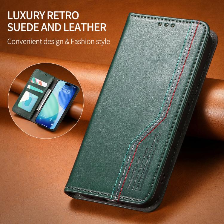For iPhone Air Elastic Wristband Magnetic Suction Leather Phone Case