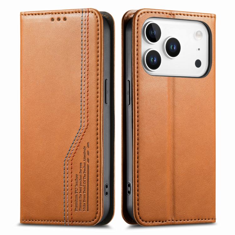 For iPhone 17 Pro Elastic Wristband Magnetic Suction Leather Phone Case