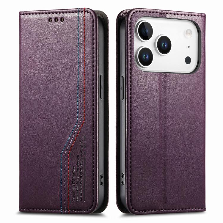 For iPhone 17 Pro Elastic Wristband Magnetic Suction Leather Phone Case