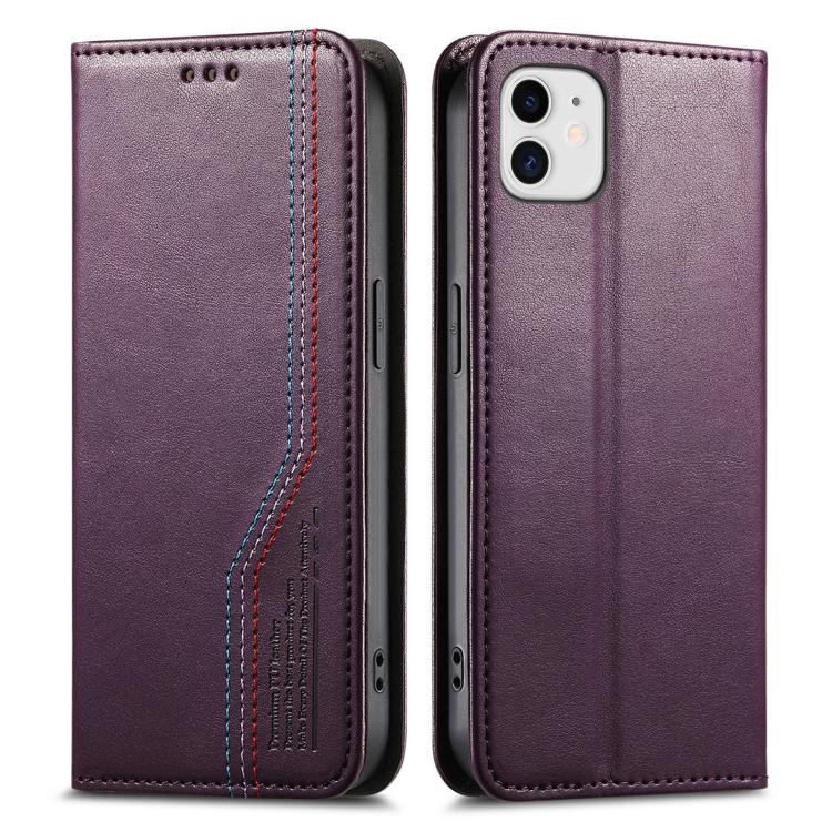 For iPhone 12 / 12 Pro Elastic Wristband Magnetic Suction Leather Phone Case