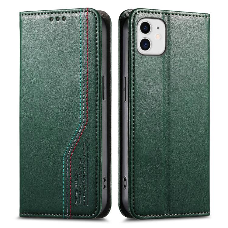 For iPhone 12 / 12 Pro Elastic Wristband Magnetic Suction Leather Phone Case