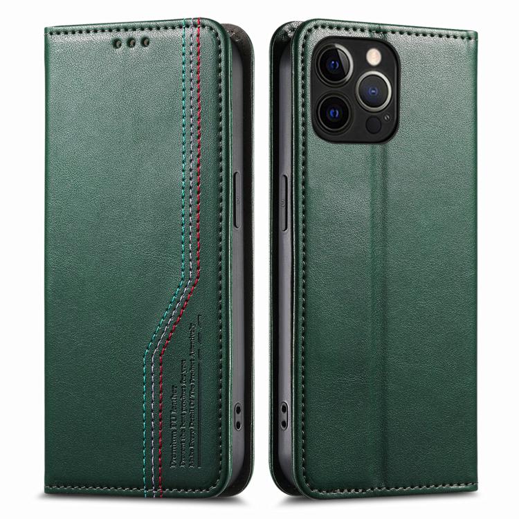 For iPhone 13 Pro Max Elastic Wristband Magnetic Suction Leather Phone Case