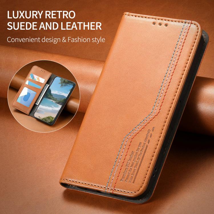 For iPhone 14 Elastic Wristband Magnetic Suction Leather Phone Case