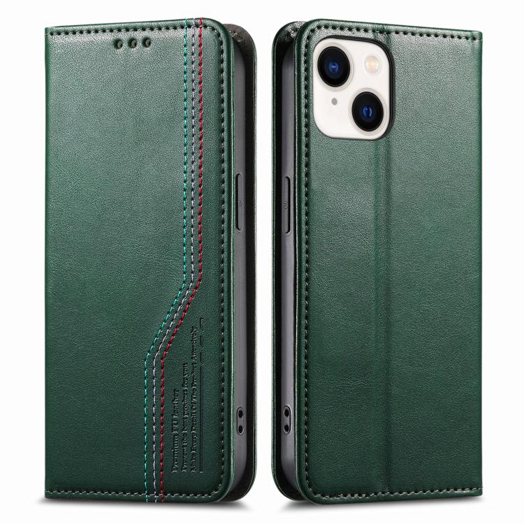 For iPhone 14 Elastic Wristband Magnetic Suction Leather Phone Case