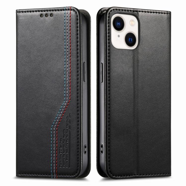 For iPhone 14 Plus Elastic Wristband Magnetic Suction Leather Phone Case
