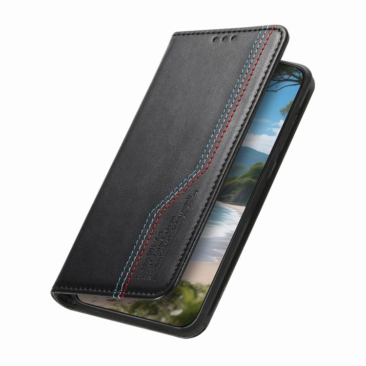 For iPhone 14 Pro Max Elastic Wristband Magnetic Suction Leather Phone Case