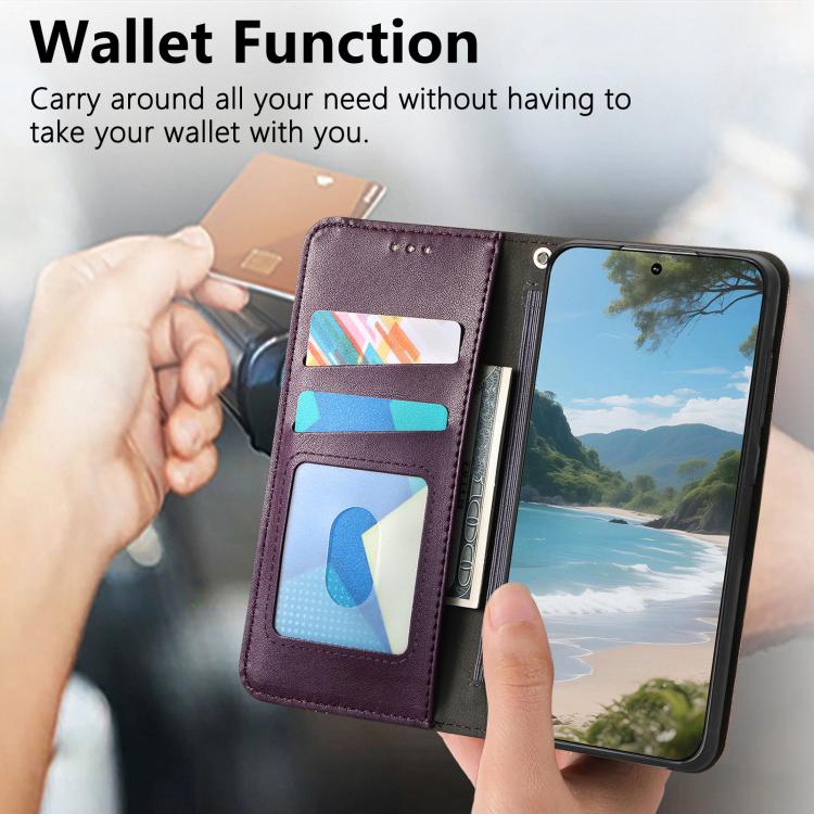 For iPhone 14 Pro Max Elastic Wristband Magnetic Suction Leather Phone Case