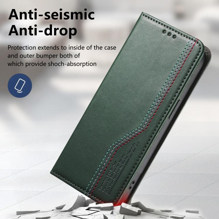For iPhone 15 Plus Elastic Wristband Magnetic Suction Leather Phone Case