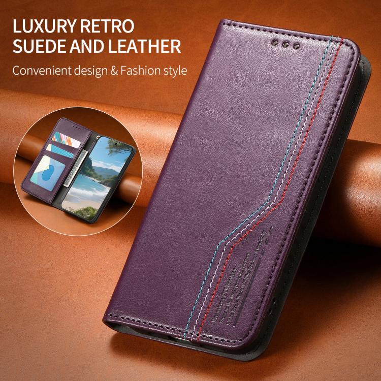 For iPhone 15 Pro Max Elastic Wristband Magnetic Suction Leather Phone Case