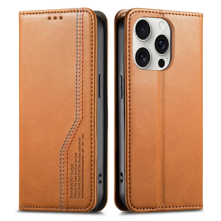 For iPhone 16 Pro Elastic Wristband Magnetic Suction Leather Phone Case