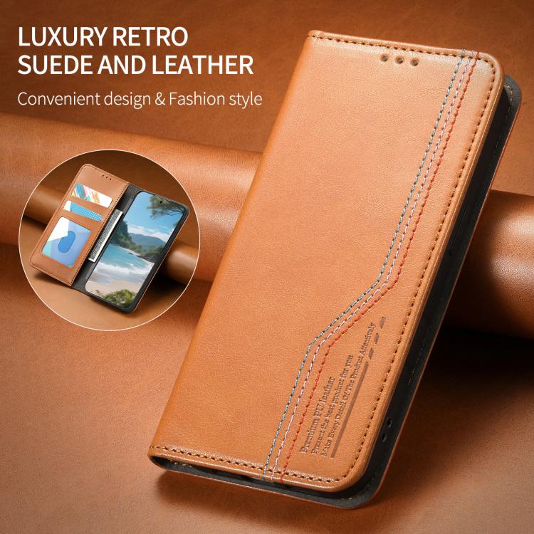 For iPhone 16 Pro Elastic Wristband Magnetic Suction Leather Phone Case