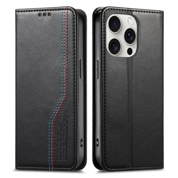 For iPhone 16 Pro Max Elastic Wristband Magnetic Suction Leather Phone Case