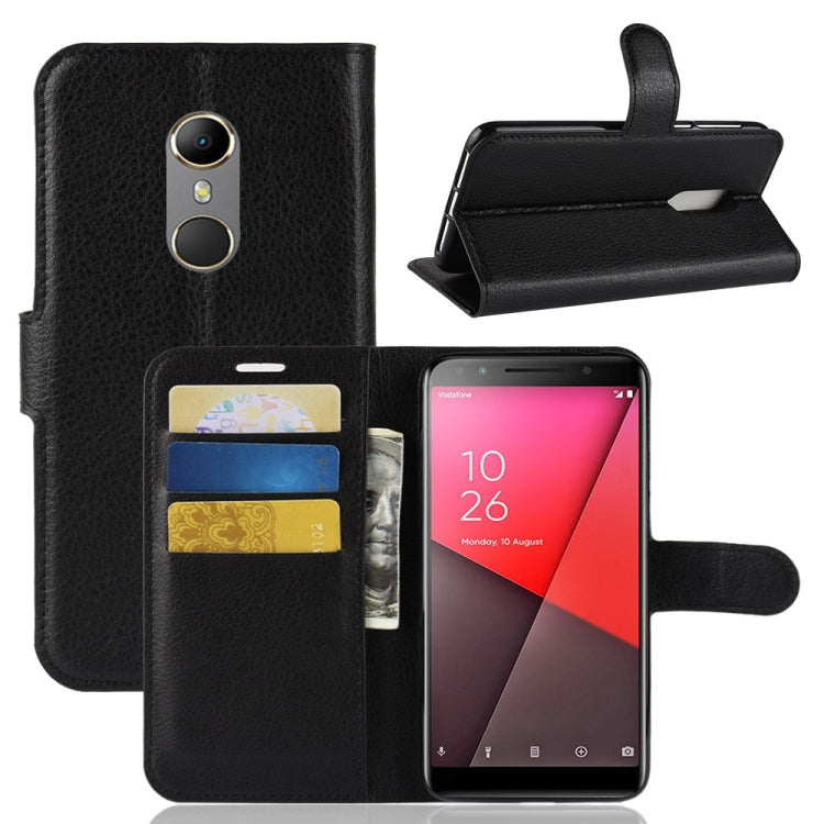 Litchi Texture Horizontal Flip Leather Case for Vodafone Smart N9 / VFD 720 , with Wallet & Holder & Card Slots