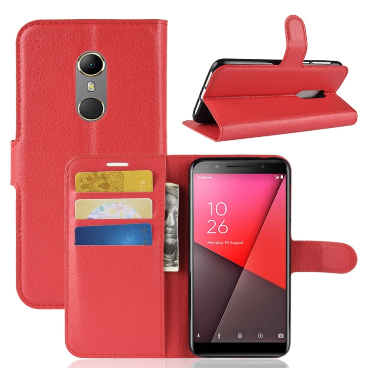 Litchi Texture Horizontal Flip Leather Case for Vodafone Smart N9 / VFD 720 , with Wallet & Holder & Card Slots
