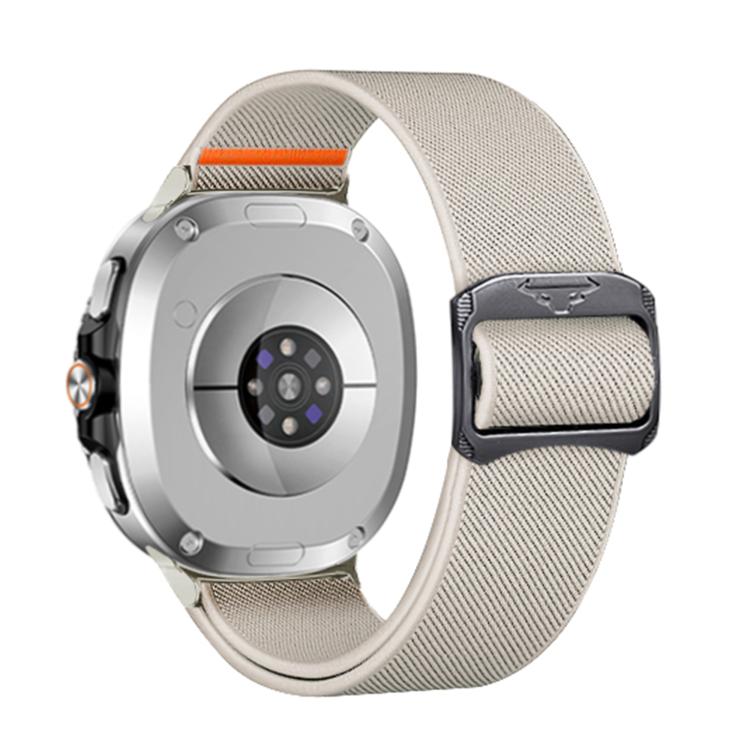 For Samsung Galaxy Watch8 / Watch8 Classic Bull Bead Buckle Elastic Nylon Watch Band
