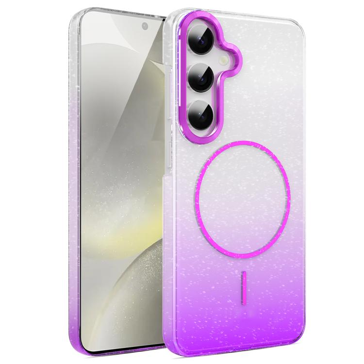 For Samsung Galaxy S24 5G Gold Diamond Glitter Gradient MagSafe Shockproof Phone Case