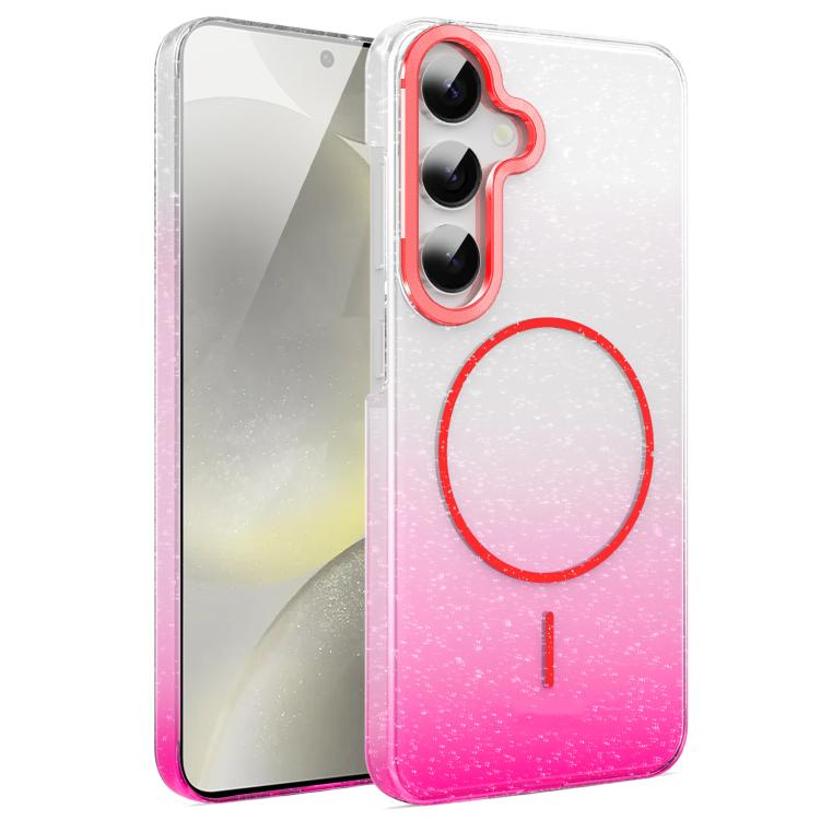 For Samsung Galaxy S24 5G Gold Diamond Glitter Gradient MagSafe Shockproof Phone Case