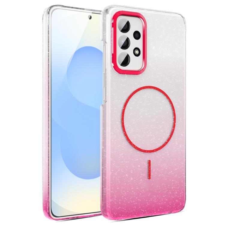 For Samsung Galaxy A52 5G Gold Diamond Glitter Gradient MagSafe Shockproof Phone Case