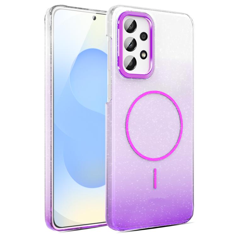 For Samsung Galaxy A23 4G / 5G Gold Diamond Glitter Gradient MagSafe Shockproof Phone Case