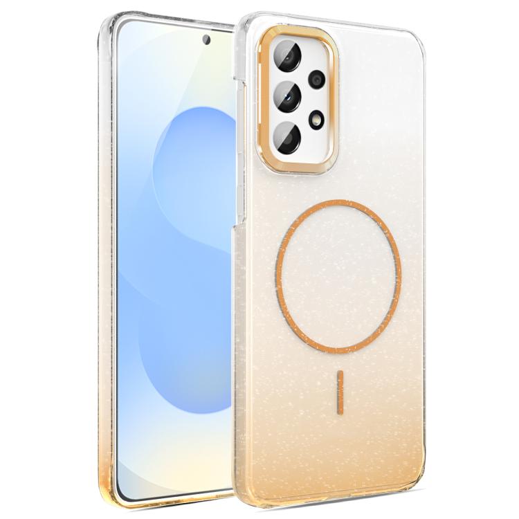 For Samsung Galaxy A23 4G / 5G Gold Diamond Glitter Gradient MagSafe Shockproof Phone Case