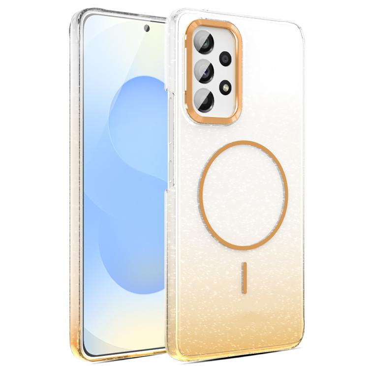 For Samsung Galaxy A53 5G Gold Diamond Glitter Gradient MagSafe Shockproof Phone Case