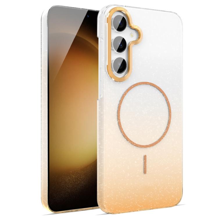 For Samsung Galaxy S23 FE 5G Gold Diamond Glitter Gradient MagSafe Shockproof Phone Case
