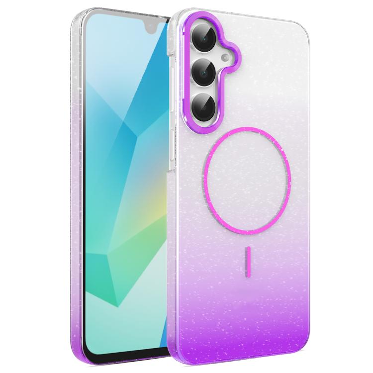 For Samsung Galaxy A16 5G Gold Diamond Glitter Gradient MagSafe Shockproof Phone Case