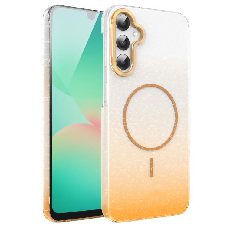 For Samsung Galaxy A26 5G Gold Diamond Glitter Gradient MagSafe Shockproof Phone Case
