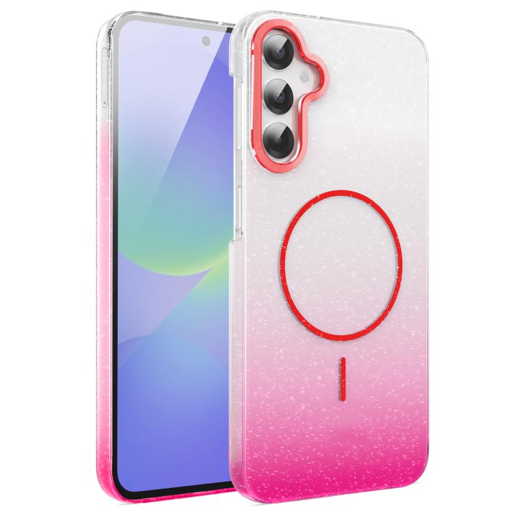 For Samsung Galaxy A36 5G Gold Diamond Glitter Gradient MagSafe Shockproof Phone Case