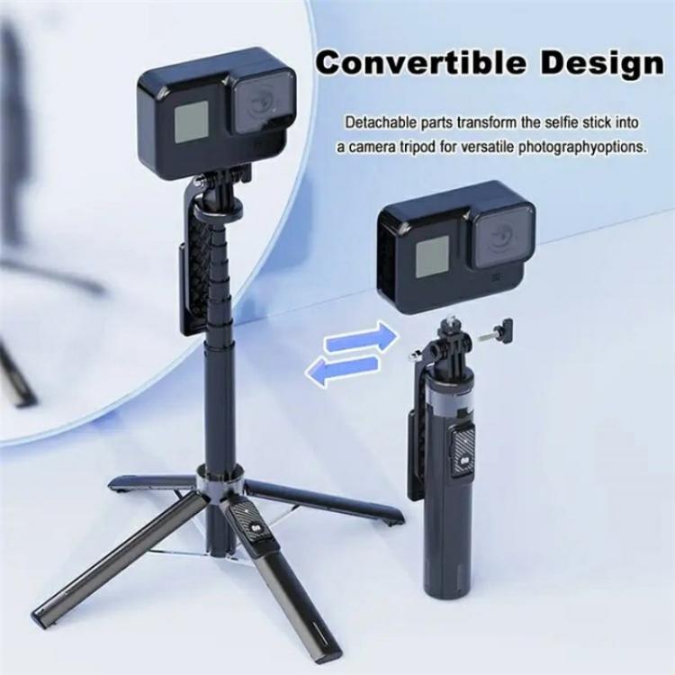 P135 Portable Extendable Selfie Stick Phone Holder Tripod with Remote Control
