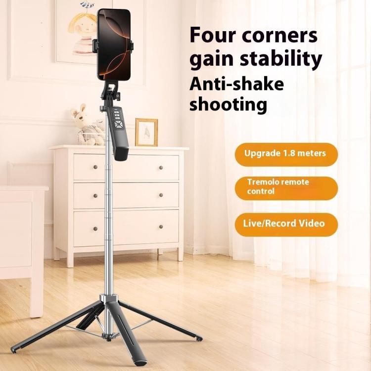 P18 Portable Travel Selfie Stick Retractable Anti-Shake Gimbal Phone Holder