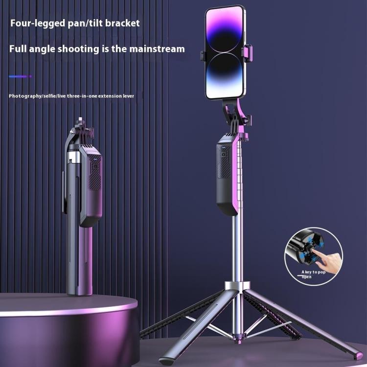 P18 Portable Travel Selfie Stick Retractable Anti-Shake Gimbal Phone Holder
