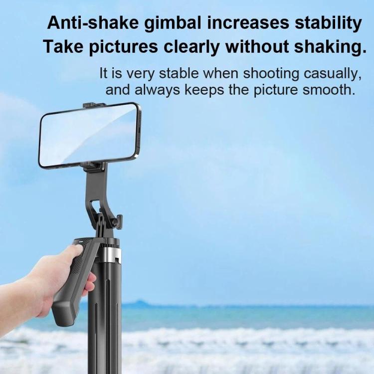 P18 Portable Travel Selfie Stick Retractable Anti-Shake Gimbal Phone Holder