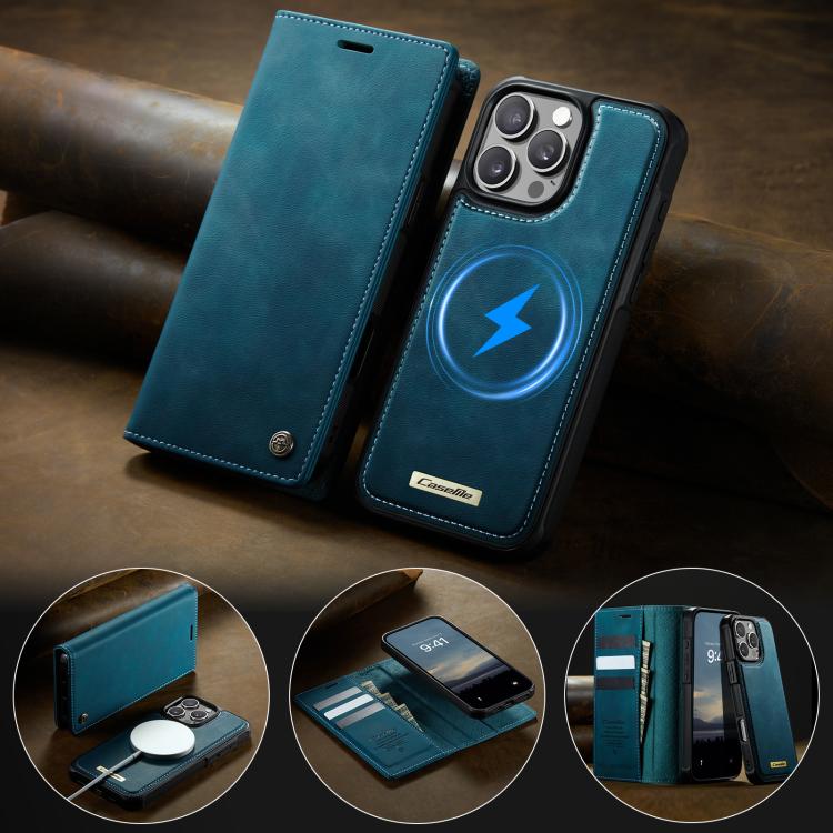 For iPhone 16 Pro Max CaseMe C49 MagSafe RFID Blocking Detachable Wallet Leather Phone Case