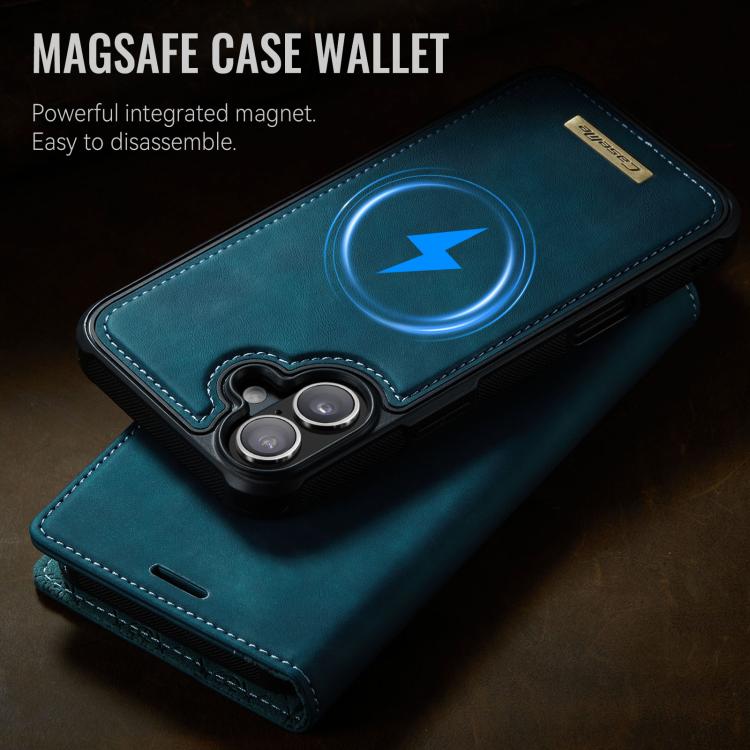 For iPhone 16 Plus CaseMe C49 MagSafe RFID Blocking Detachable Wallet Leather Phone Case