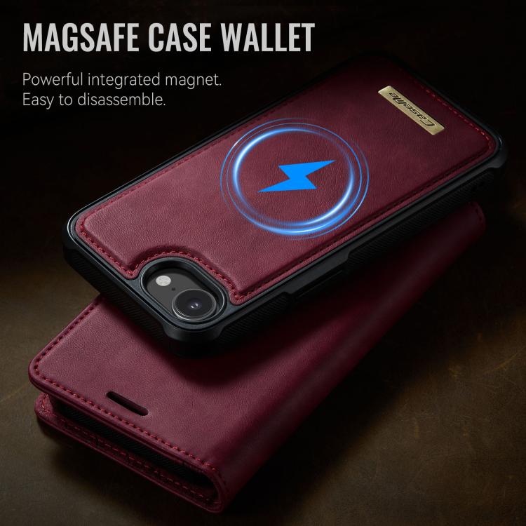 For iPhone 17e / 16e CaseMe C49 MagSafe RFID Blocking Detachable Wallet Leather Phone Case