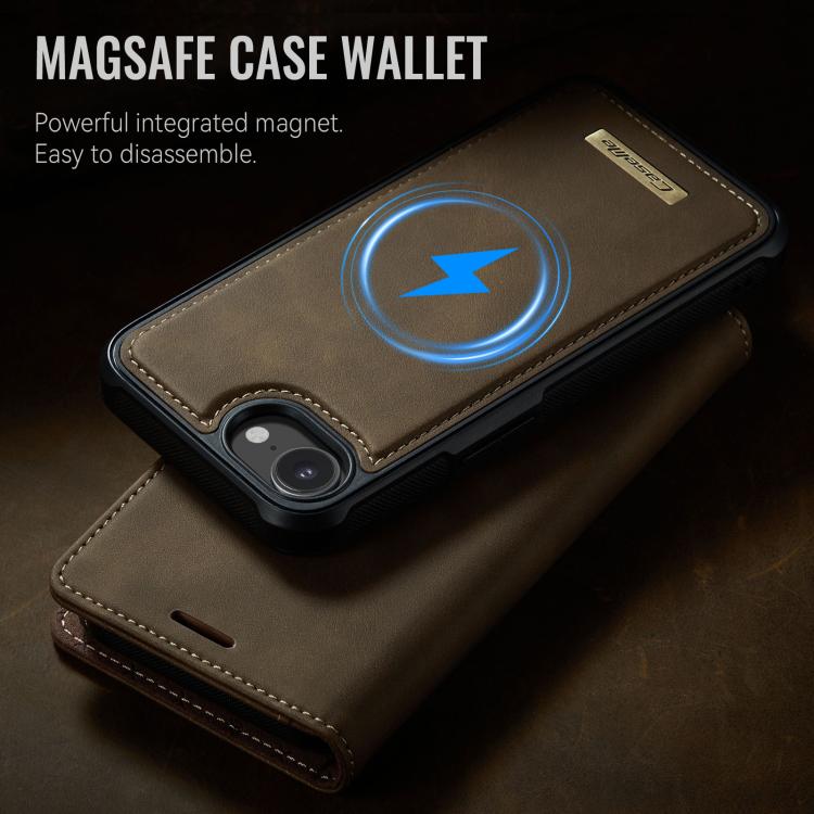 For iPhone 17e / 16e CaseMe C49 MagSafe RFID Blocking Detachable Wallet Leather Phone Case