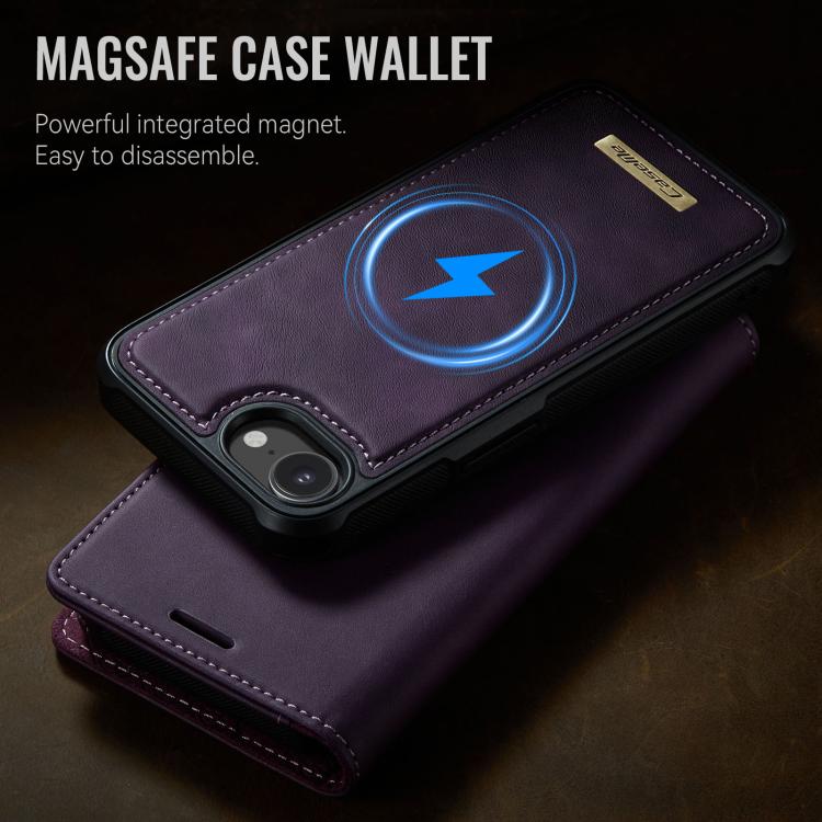 For iPhone 17e / 16e CaseMe C49 MagSafe RFID Blocking Detachable Wallet Leather Phone Case