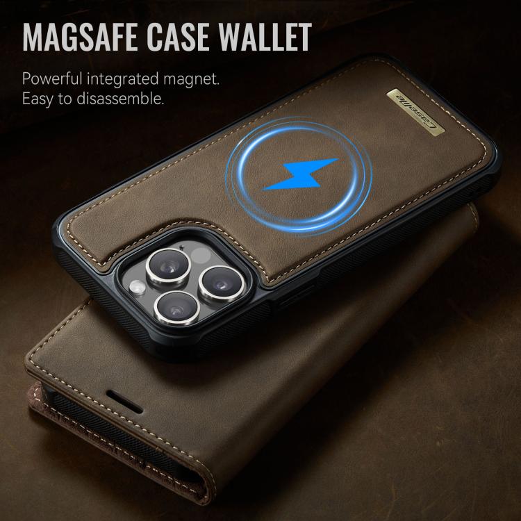 For iPhone 14 Pro Max CaseMe C49 MagSafe RFID Blocking Detachable Wallet Leather Phone Case