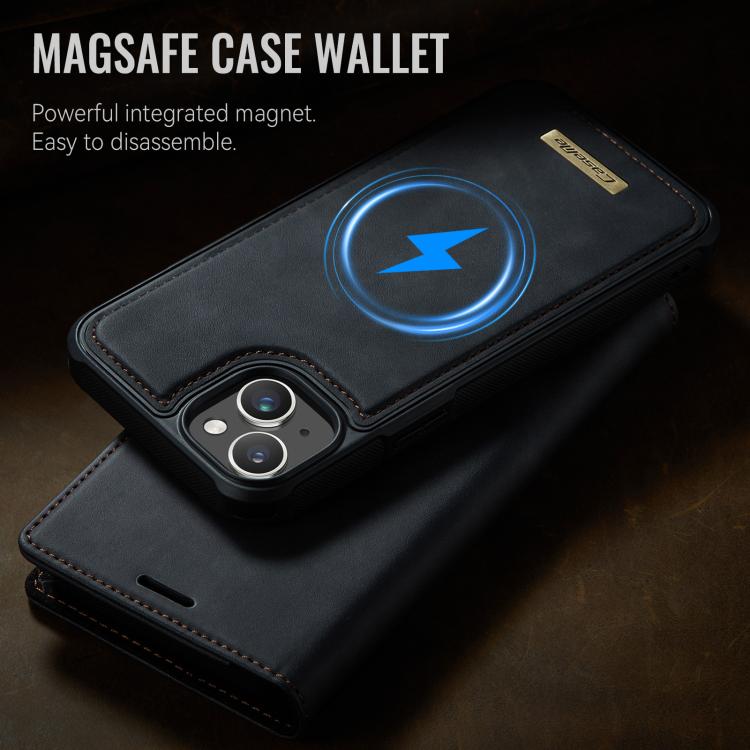 For iPhone 13 CaseMe C49 MagSafe RFID Blocking Detachable Wallet Leather Phone Case